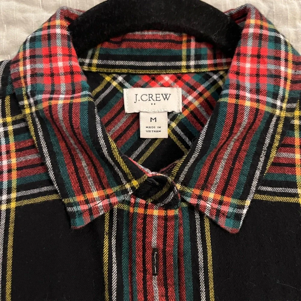 J. Crew Lightweight Flannel Black and Red Plaid Shirt - Picture 6 of 9